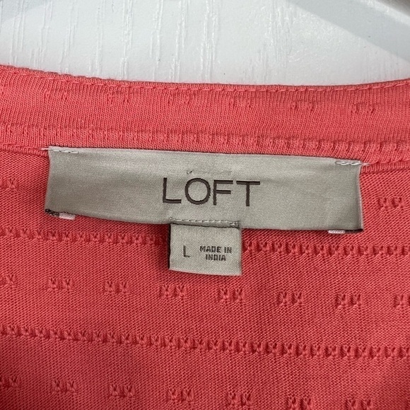 LOFT Puff Sleeve Flounce Swing Dress size L - Picture 7 of 16